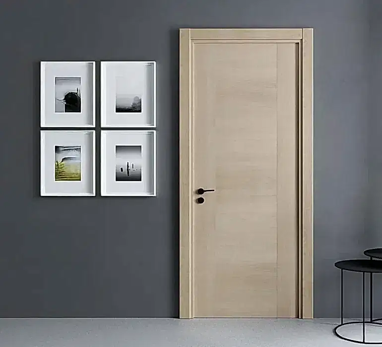 Klasik İki Panelli Beyaz PVC Kapı